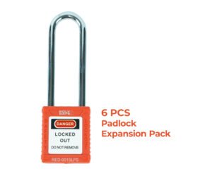 SAFECORE long steel shackle safety padlock expansion package 6 pieces