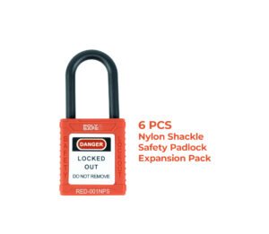 SAFECORE nylon shackle safety padlock expansion package 6 pieces