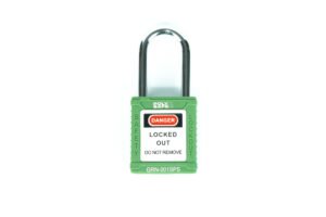 SAFECORE safety padlock with steel shackle in green